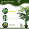 4FT Artificial Palm Tree, Fake Tropical Tree with Lifelike Leaves, Faux Plant in Pot for Indoor Decoration, Green