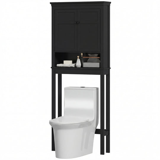 3-Tier Over Toilet Storage Unit Washing Machine Cabinet Dryer Cabinet with Adjustable Shelf for Bathroom, Laundry
