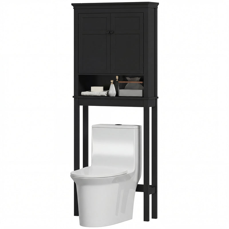 3-Tier Over Toilet Storage Unit Washing Machine Cabinet Dryer Cabinet with Adjustable Shelf for Bathroom, Laundry