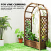 Raised Garden Bed with Arch Trellis, Freestanding Garden Planter Box, Outdoor Planter Container, Dark Brown Wood Effect