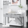 Modern Console Table with 2 Drawers, 2 Tier Entryway Table with storage Shelf, Narrow Sofa Table for Living Room, Hallway, White