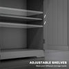 Bathroom Cabinet, Bathroom Storage Cabinet with 2 Drawers, Adjustable Shelf for Living Room, Entryway, Grey
