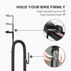 Soozier Vertical & Horizontal Bike Rack Bicycle Storage Stand with Adjustable Hooks, Fits 6