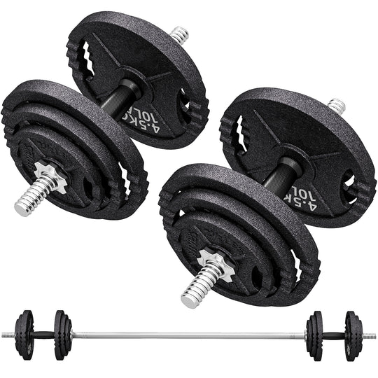 Adjustable Dumbbell Set, 2 in 1 Weights Dumbbells Set for Home Gym, 112lb Free Weights with Non-Slip Grip