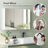 Three-Mirror Bathroom Medicine Storage Cabinet - White