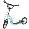 Dual Brakes Kick Scooter 12-Inch Inflatable Front Wheel Ride On Toy for Age 5+, Blue