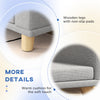 Dog Sofa for Large Dogs with Washable Cover, Anti-slip Foot Pads, Grey