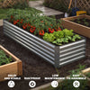 8 x 2.6 x 1.5ft Galvanized Raised Garden Bed, Reinforced Outdoor Planter Box with Open Bottom, Silver