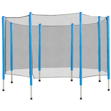 Soozier Filet de sécurité pour trampoline de 14 pi avec 8 poteaux, accessoires de sécurité de trampoline, filet seulement, Noir