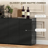 Kitchen Sideboard Storage Cabinet, Modern Coffee Bar with Push-Open Design and 2 Drawers for Living Room, White