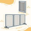 Freestanding Pet Gate, Folding Dog Gate with 2 Support Feet, 24