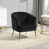 Fabric Armchair, Modern Accent Chair with Gold Metal Legs for Living Room, Bedroom, Home Office