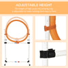2-in-1 Dog Obstacle Training Agility Equipment Tire Jump Ring/Hurdle Bar with a Simple & Easy Setup & Storage Bag