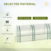 10' x 3' x 2.5' Portable Mini Tunnel Greenhouse with 3 Zipped Doors, Easy Assembly, Clear
