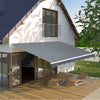 8' x 7' Retractable Awning, Patio Awnings, Sunshade Shelter with 280 g/m² UV & Water-Resistant Fabric and Aluminum Frame for Deck, Balcony, Yard