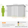 9x4 Outdoor Storage Shed Galvanized Steel Garden Shed with Foundation Kit, Ventilation & Doors
