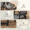 3 Pieces Patio Bistro Set, Outdoor Folding Table and Chairs Set, Metal Patio Furniture Set with Cup Holders