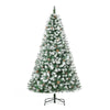 6FT Prelit Artificial Christmas Tree Warm White LED Light Holiday Home Xmas Decoration with Automatic Open, White