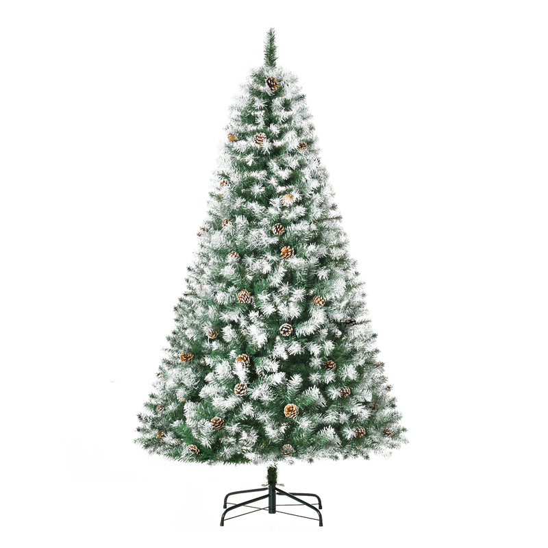 Sapin de Noël artificiel de 6 pi, pré-éclairé avec lumières LED blanc chaud, ouverture automatique - Blanc