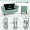 Upholstered Storage Bench with Arms, Modern Ottoman Bench for Bedroom, Entryway, and Living Room