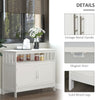 Wooden Console Table with Open Shelf and 2 layers Cabinet  Kitchen Furniture