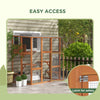 Outdoor Cat Enclosure Window Box with Weatherproof Roof, Bridge, Resting Box, Platforms, for 2 Kittens, Orange