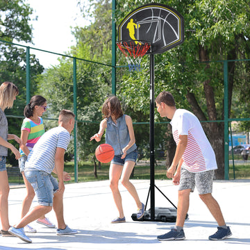Soozier 6.5'-10' Adjustable Portable Basketball Hoop System Stand Outdoor for Kids Youth Adult