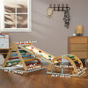 Qaba 5 in 1 Pikler Triangle Set with Ladder, Ramp, Arch, for 18-48 months, Multicolour