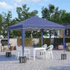 10' x 10' Pop Up Canopy Tent with Sand Bags, Instant Shelter with Adjustable Height and Carry Bag, Garden Outdoor Party Tent, Blue