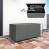 162 Gallon Rattan Deck Box with Wheels, Wicker Outdoor Storage Box with Waterproof Zippered Liner, Safe Pneumatic Rod