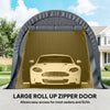 10' x 15' Heavy Duty Carport, Portable Garage Car Canopy Tent Shelter with Reinforced Galvanized Frame, Dark Grey