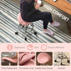Saddle Stool, PU Leather Adjustable Rolling Salon Chair, Pink