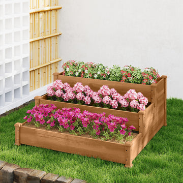 3-Tier Garden Bed Planter Box for Backyard, Patio, 49