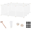 Small Animal Cage Plastic Chinchilla Cage 12 Panels for Guinea Pig, 18