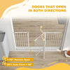 30 Inch Tall Pet Gate with Door Dog Gate and Barrier Indoor for Stairs Includes 7