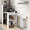 Modern Computer Desk with Storage Shelves, 47