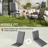 Outdoor Chair Cushions Set of 2 High Back Patio Seat Cushions UPF50+ Fade Resistant Yarn-Dyed Polyester, Dark Grey