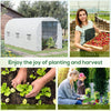 14.6x6.6x6.6ft Walk-in Tunnel Greenhouse Portable Garden Plant Growing Warm House with Door and Ventilation Window White