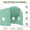 15' x 6.6' x 6.6' Walk-in Tunnel Greenhouse Garden Plant Seed Growing Warm House Outdoor Hot House w/ Roll Up Door, Windows, PE Cover Green