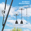 Soozier Basketball Hoop Outdoor, 4.9-10ft Portable Basketball Goal with 44