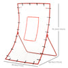 Soozier Pitch Back 5 Angles Adjustable Rebounder Net Goal Pitching and Throwing Practice Partner, Baseball/Soccer/Football/Basketball/Volleyball Daily Training