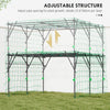 Garden Arch Cucumber Trellis for Climbing Plants, 7.3 FT Tall Metal Plant Trellis Support with Climbing Net, Black