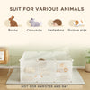 Small Animal Cage Plastic Chinchilla Cage 12 Panels for Guinea Pig, 18