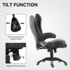 Reclining Massage Office Chair, Executive Office Chair with High Back, Swivel Wheels, Black