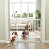 Pressure Fit Dog Gate Pet Barrier for stairs doorway, 29.9''- 42.1'' Width White