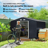 11' x 9' Metal Storage Shed Garden Tool House with Double Sliding Doors, 4 Air Vents for Backyard, Patio, Lawn Dark