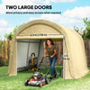 10' x 10' Outdoor Storage Tent, Heavy Duty and Waterproof Portable Shed for Bike, Motorcycle & Garden Tools, Beige