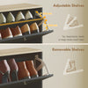Modern Shoe Storage Cabinet with 4 Flip Drawers and Adjustable Shelves, Shoe Cabinet for 18-24 Pairs of Shoes, Black