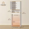 Over the Toilet Storage Shelf Adjustable Shelf Over the Toilet Storage Cabinet for Bathroom White and Oak