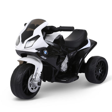 Moto pour enfants, moto à batterie 6V pour tout-petits avec phare, musique, 3 roues, moto électrique pour enfants, BMW sous licence, cadeau pour garçons et filles - Noir